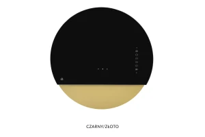 Okap przyścienny CIARKO DESIGN Eclipse Black/Gold