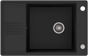 Zlewozmywak granitowy KERNAU  KGS D 6078 Deep Black 