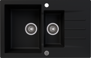Zlewozmywak granitowy KERNAU KGS A 6079 1,5B1D Deep Black