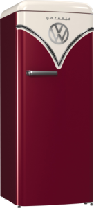 Lodówka Gorenje OBRB615DR Retro Bordowa