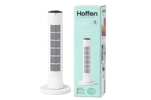 Hoffen Tower Fan – Wentylator kolumnowy 50 W | 3 prędkości | Oscylacja Biały