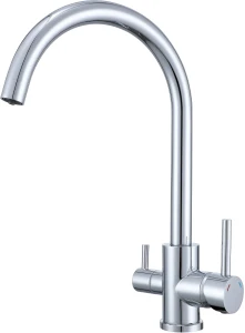 Bateria kuchenna Ruvetti ANTILIA 1007CR pod filtr wody, 2w1, 360°, jednouchwytowa, głowica ceramiczna Chrom